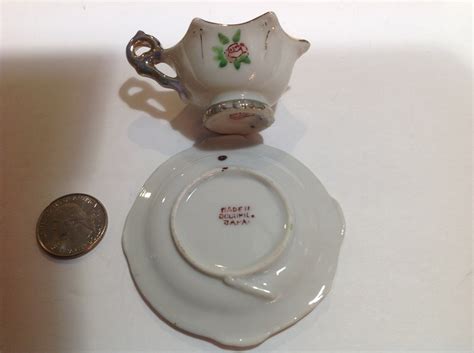 Made In Occupied Japan Miniature Tea Cup And Saucer Etsy