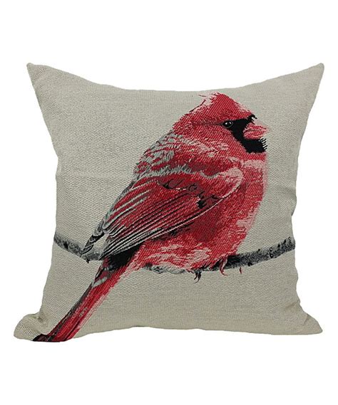 Red Cardinal Feather Filled Throw Pillow Throw Pillows Bird Throw