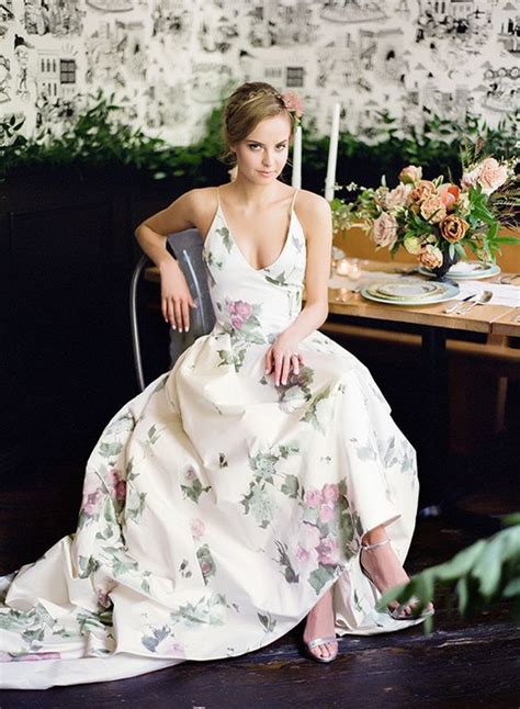 30 Floral Wedding Dresses You Can Shop Now Deer Pearl