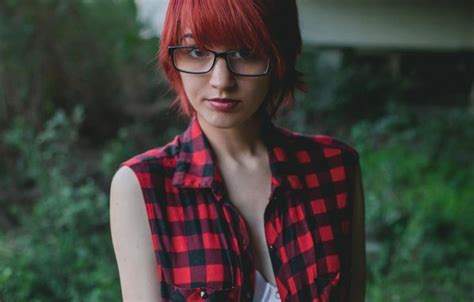 Wallpaper Piercing Brunette Tattoo Red Glasses Suicide Girls Tuxie Suicide Images For