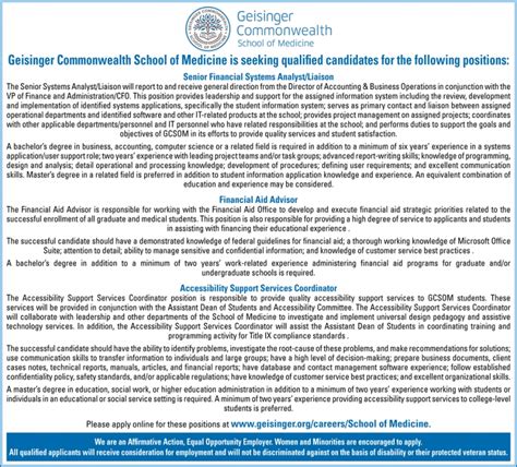 Get the right financial aid advisor job with company ratings & salaries. Senior Systems Analyst, Financial Aid Advisor, Geisinger ...