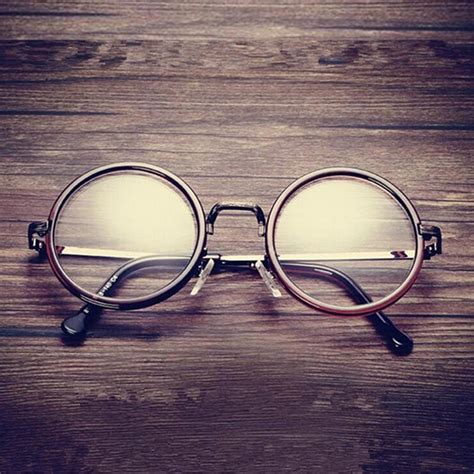 Vintage Round 48mm Eyeglasses Frames Metal Full Rim Glasses Retro Men Women Eyewear Spectacles
