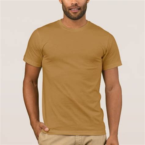 Plain Light Brown Organic T Shirt For Men Zazzle