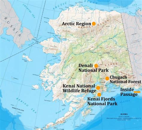 Map Of Alaska Travel Destinations And Public Lands Alaska Wildland