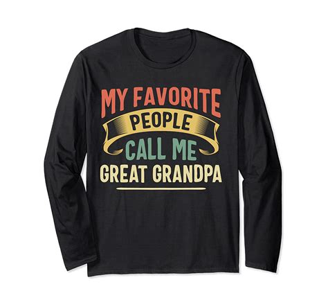 My Favorite People Call Me Great Grandpa Fathers Day Vintage Long