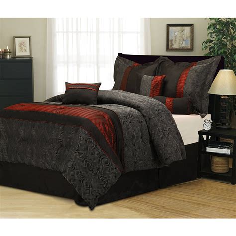 We did not find results for: Buy 7 Piece Red Black Geometric Stripe Comforter King Set ...