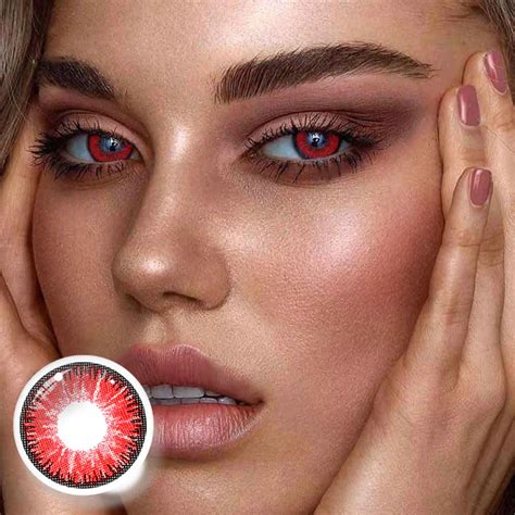 Red Eyes Contacts Red Contacts Lenses Colored Contacts Halloween Contact Lenses Soft Contact
