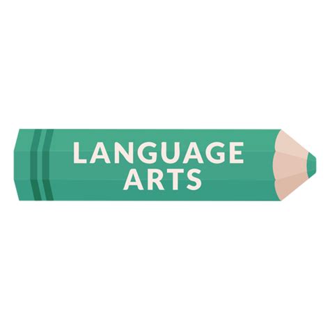 Color Pencil School Subject Language Arts Icon Transparent Png And Svg