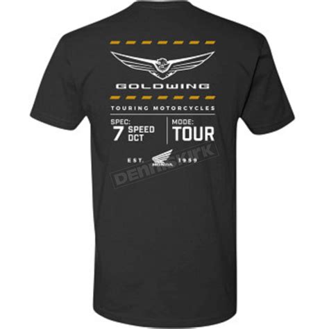 Honda Apparel Black Goldwing Tour T Shirt Np21s M2464 S Dennis Kirk