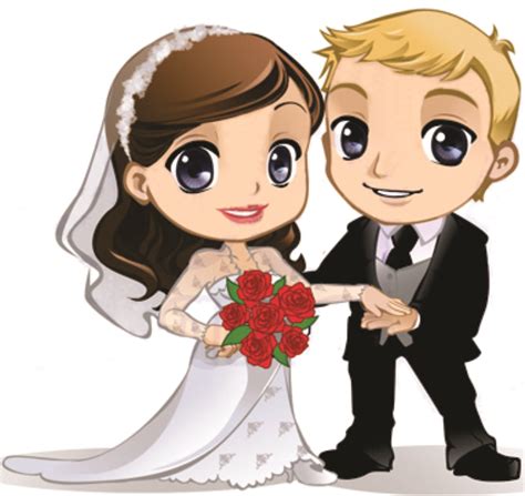Los novios, vistos desde atrás. Dibujos. Clipart. Digi stamp - Novios. Bodas. Wedding ...
