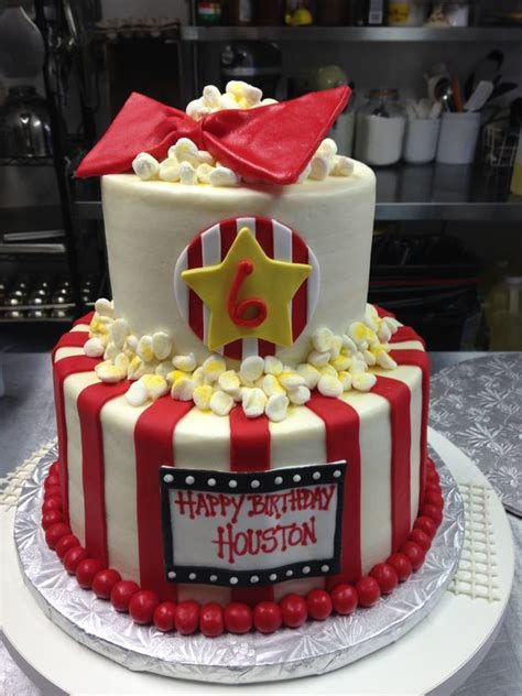 You are guaranteed to fall in love with how this clock looks in your basement, home theater, or media room. Movie theater themed birthday cake! Made with both butter ...