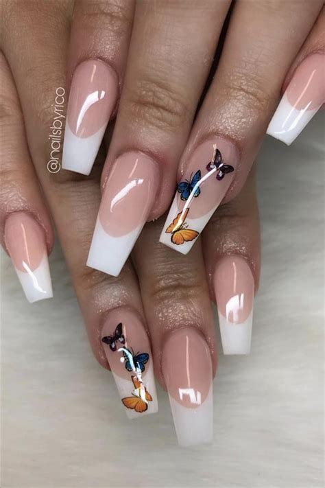 Natural Butterfly Nails Design For Long Nails 2020 Hi Fashion Girl Butterfly Nail Designs