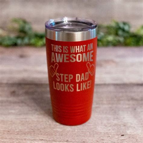 This Is What An Awesome Step Dad Looks Like Engraved Step Dad Tumbler Funny Step Dad T Step