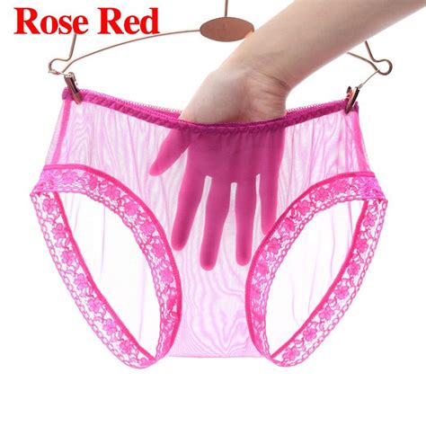 Cheap Womens Sexy Underwear Mesh Briefs Lingerie See Through Lace