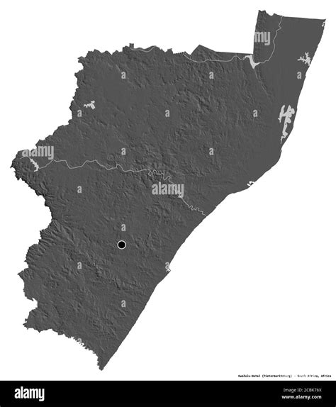 Shape Of Kwazulu Natal Province Of South Africa With Its Capital