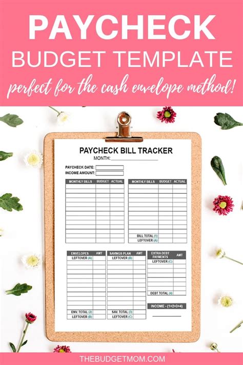 Combines a yearly budget planner with monthly calculations and graphs. 2019 Paycheck Bill Tracker (Printable) - The Budget Mom