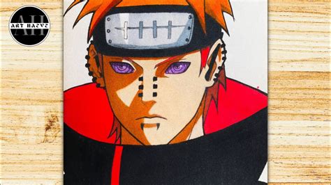 How To Draw Pain Nagato From Naruto Easy Step By Step Tutorial For