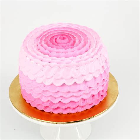 Pink Ruffled Cake Cake Together Online Birthday Cake Delivery