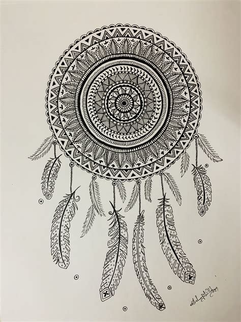 Today i am will be giving you all a mandala dream catcher drawing tutorial. Dream catcher | Doodle art drawing, Dream catcher mandala ...