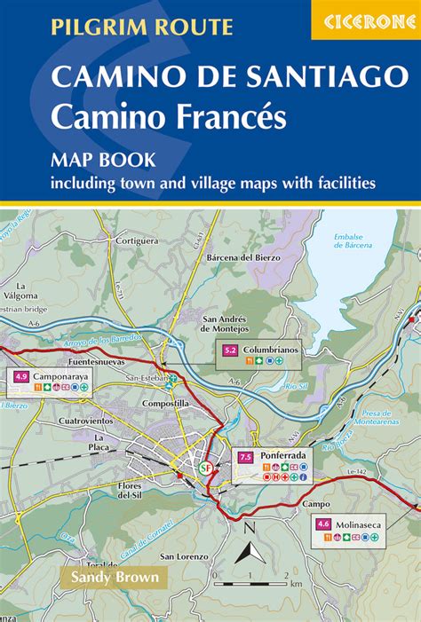 Cicerone 2 Books In 1 Camino Frances Guide And Map Guide Includes F