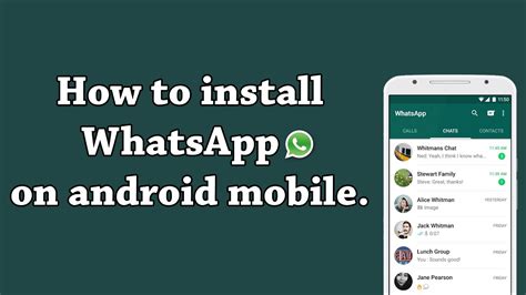How To Download And Install Whatsapp On Android Mobile Youtube