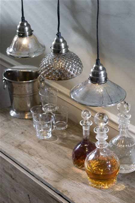 Hobnail Pendants The Middle One Over My Kitchen Bar Mercury Glass Pendant Light Eclectic