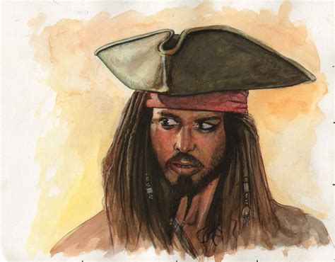 Captain Jack Sparrow Watercolor Painting Original Painting And Many