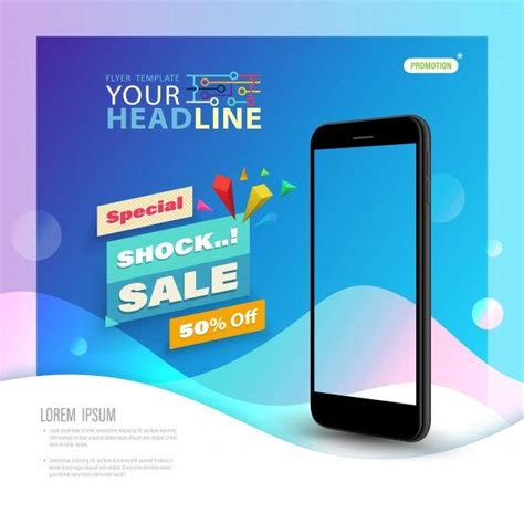 Template Technology With Smartphone In 2020 Website Banner Design