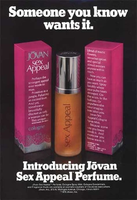 I Smell Therefore I Am Vintage Perfume Ad Of The Day Jovan Sex Appeal