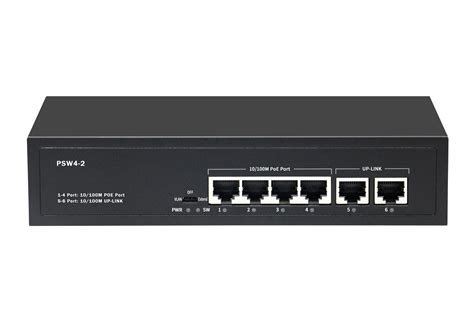 4 Port Poe Switch Plug And Play Poe Switch With Additional 2 Uplink
