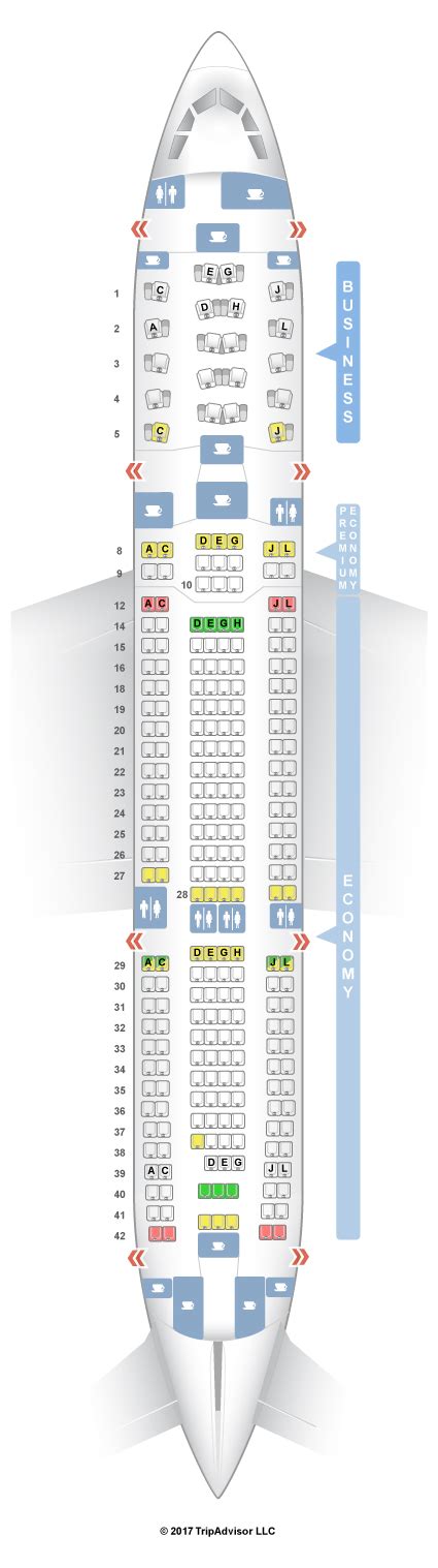 Seatguru Seat Map Alitalia Airbus A330 200 332 Three Class
