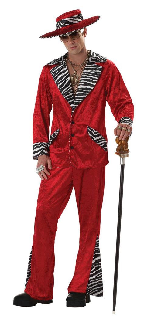 Adult Mens 70s Pimp Costume Rapper Gangster Fancy Dress Outfit Jacket