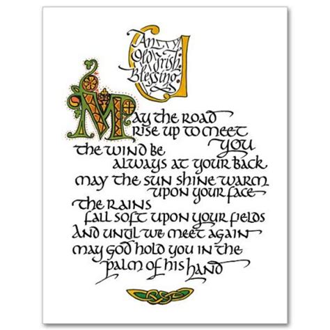 May the sun shine warm upon your face; May the Road Rise Up to Meet You Irish Petite Notes ...