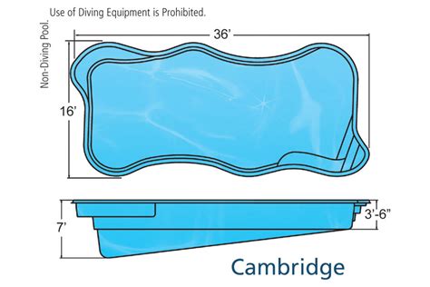 Cambridge Large Fiberglass Inground Viking Swimming Pool