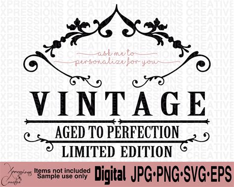 Vintage Svg Aged To Perfection Svg Birthday Ideas 30th Etsy