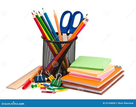 Stationery Set Stock Photo Image Of Notepad Color 22104838