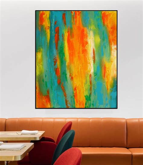 Large Abstract Painting Original Blue Abstract Paintings On Etsy