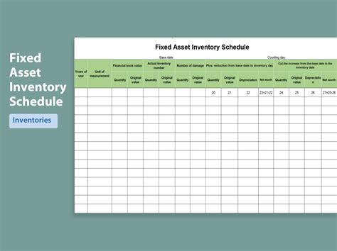 Fixed Asset Register Template Excel Free Printable Te