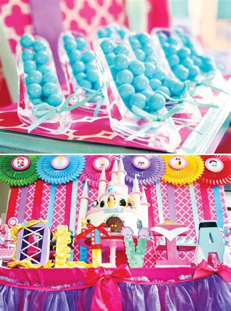 Food and decoration ideas for our disney princess birthday party. Colorful Disney Princess Party Ideas // Hostess with the ...