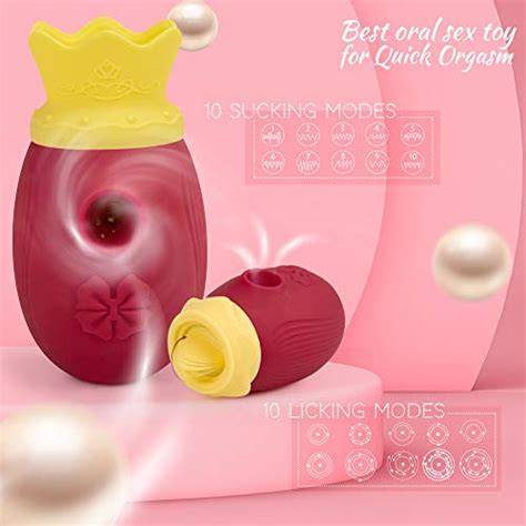 2 In 1 Clitoral Sucking Vibrator And Licking Vibrators With 10 Suction