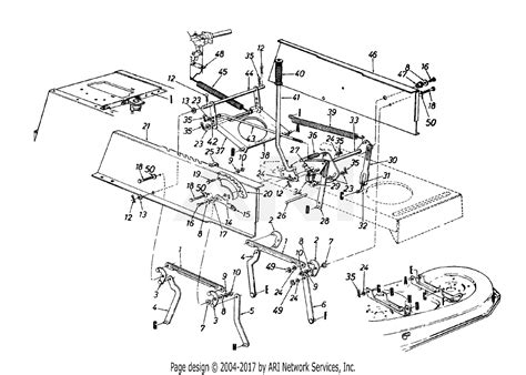 Mtd 13an673g131 2000 Parts Diagram For Deck Lift And Hanger Assembly