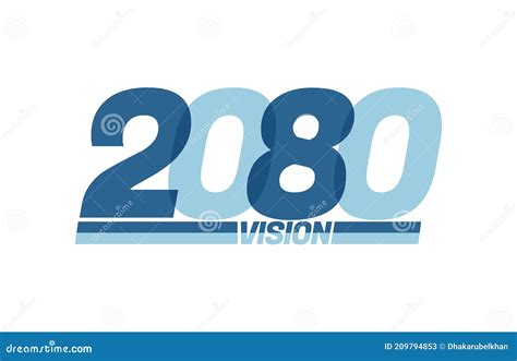 Happy New Year 2080 Typography Logo 2080 Vision 2080 New Year Banner