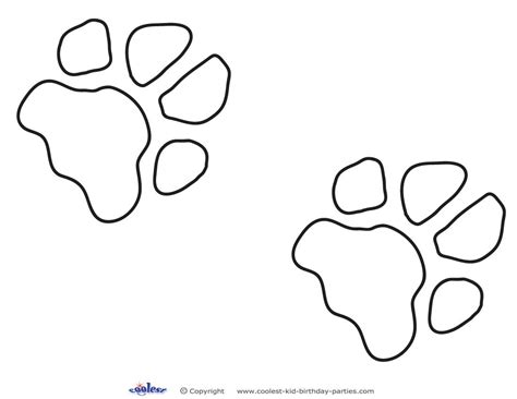 Dog Paw Print Templates Printable