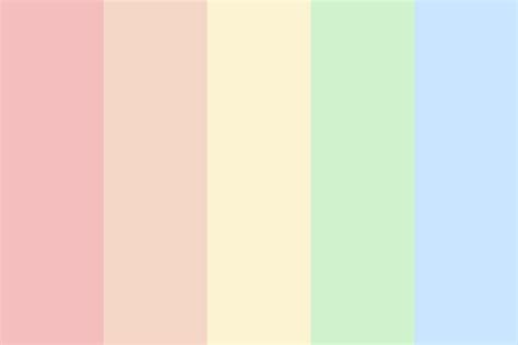 soft pastel rainbow color palette