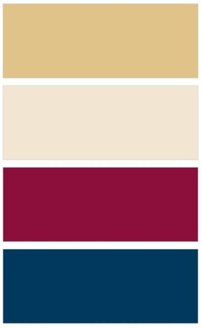 Overall Color Palette Navy And Burgundymaroonwine With Gold Accents