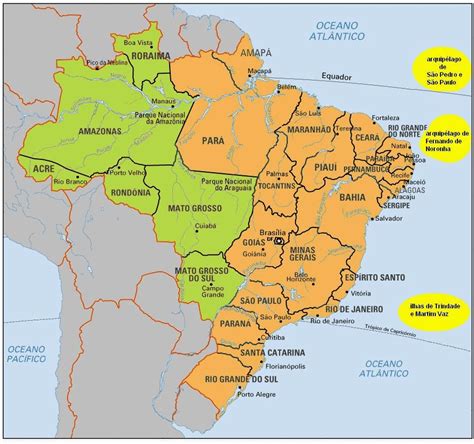 O Território Brasileiro é Banhado Pelos Oceanos Atlântico E Pacífico