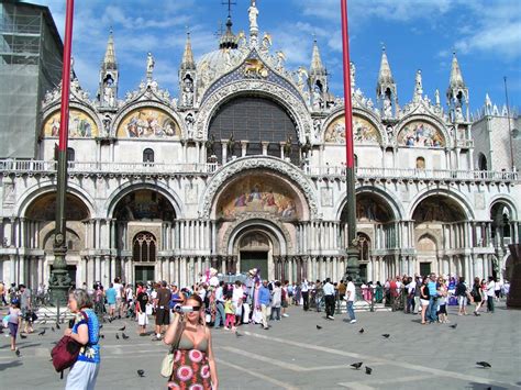 Piazza San Marco With Basilica Di San Marco Venice Italy