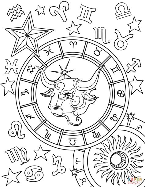 This beautiful aries coloring page from signs of the zodiac coloring pages is perfect for kids, who will appreciate it. Taurus Zodiac Sign coloring page | Free Printable Coloring ...