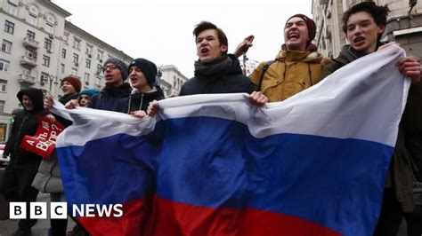 Russian Presidential Vote Navalny Detained On Day Of Protests Bbc News