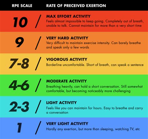 What Does Borg S Scale Of Perceived Exertion Tell You